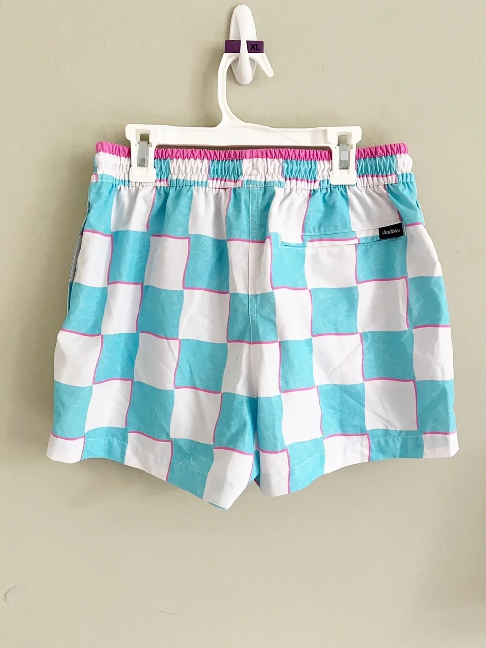 chubbies aqua checkerboard